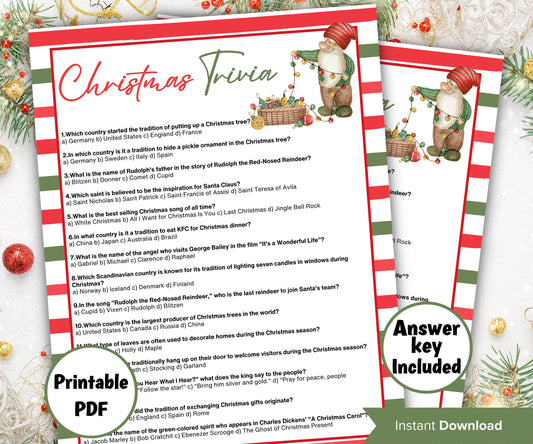 Fun Christmas Trivia Game | Printable Trivia | Christmas Trivia Bundle | Christmas Printable Game | Christmas Games For Kids | Family Games-Christmas -TheHustlingCatLady-Party Games