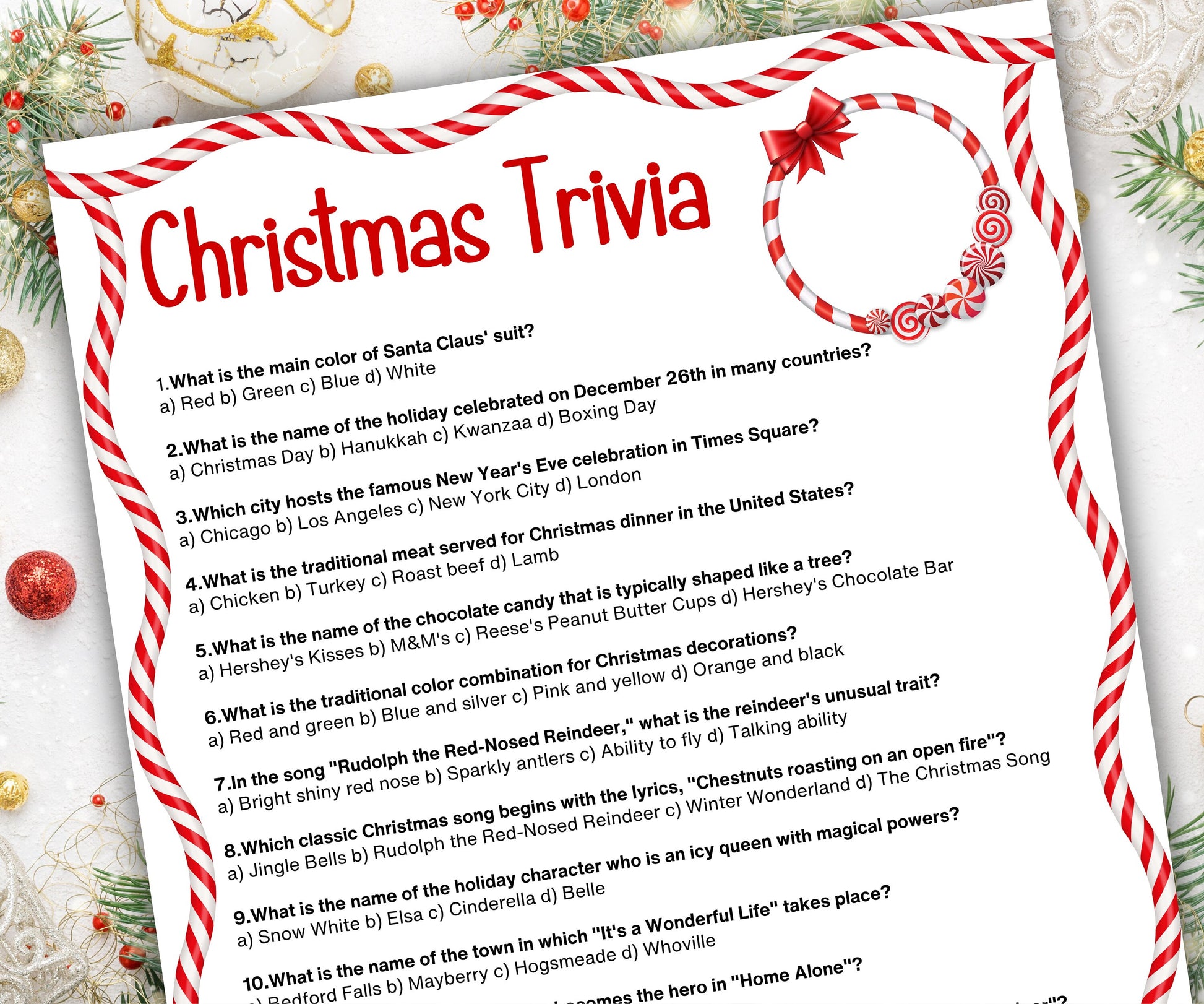 Trivia Printable I Fun Christmas Trivia Game | Christmas Trivia Bundle | Christmas Printable Game | Christmas Games For Kids | Family Games-Christmas -TheHustlingCatLady-Party Games