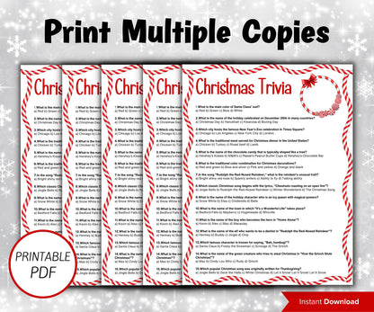 Trivia Printable I Fun Christmas Trivia Game | Christmas Trivia Bundle | Christmas Printable Game | Christmas Games For Kids | Family Games-Christmas -TheHustlingCatLady-Party Games