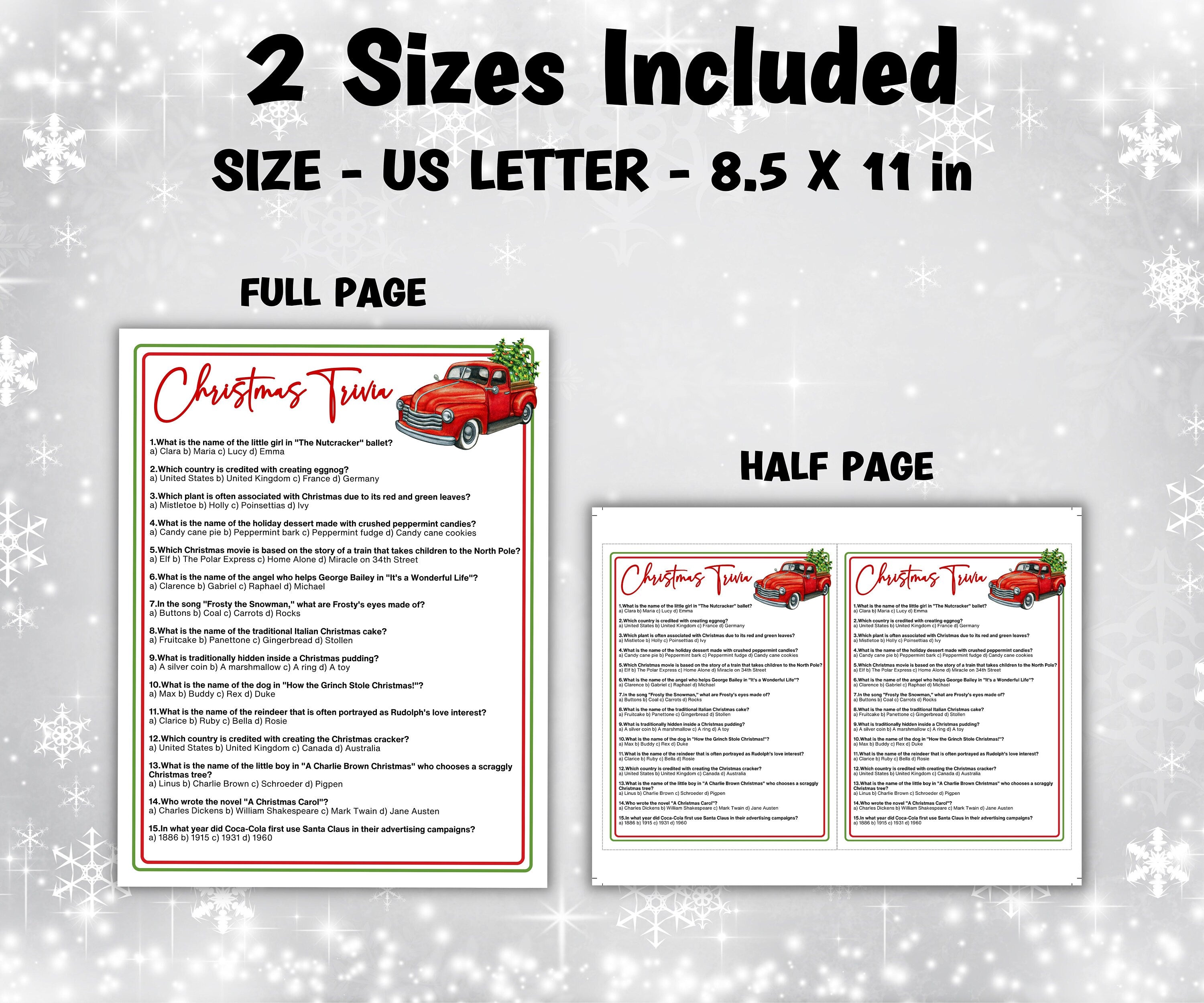 Office Trivia Printable I Fun Christmas Trivia Game | Christmas Trivia | Christmas Printable Game | Christmas Games For Kids | Family Games-Christmas -TheHustlingCatLady-Party Games