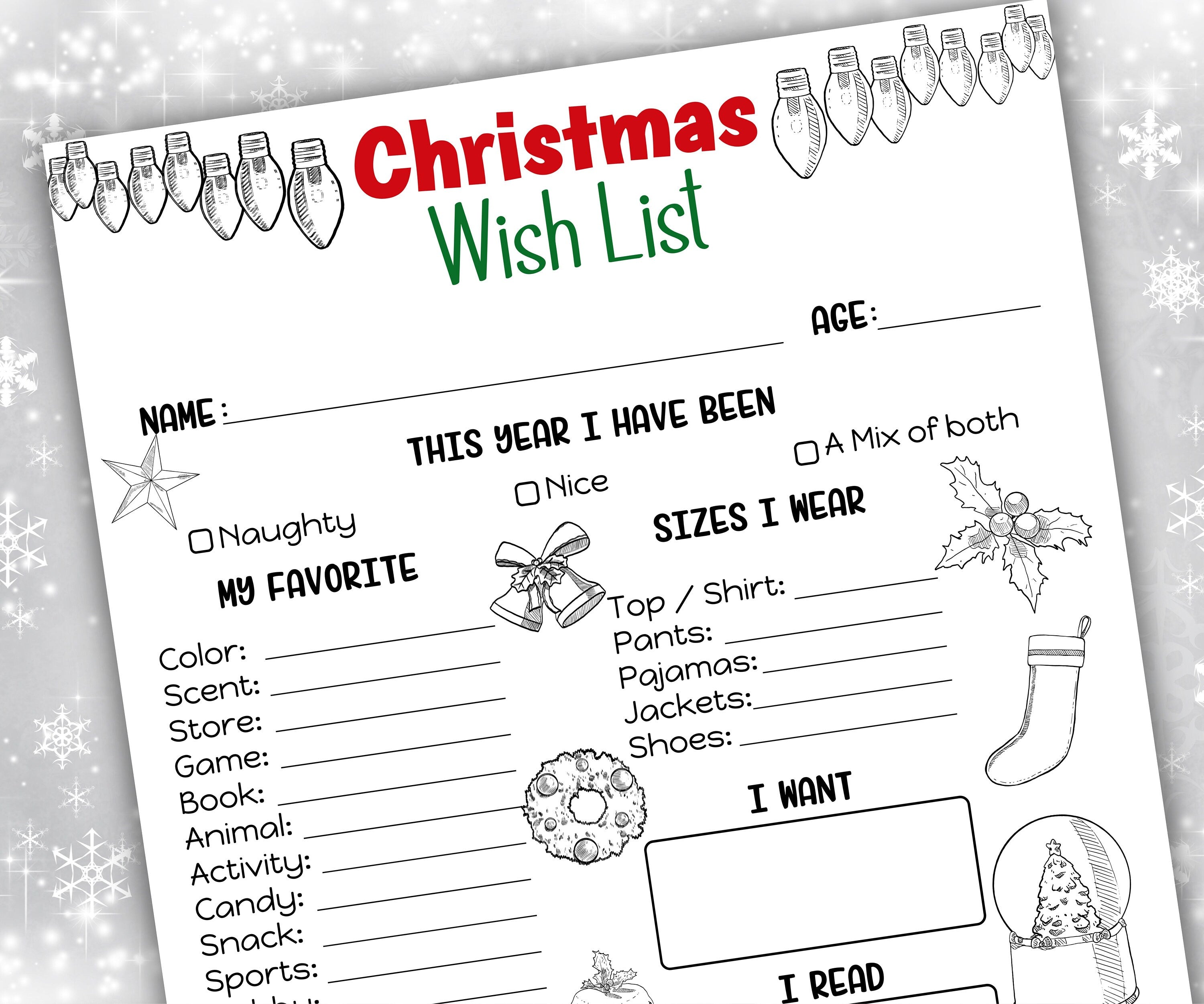 Letter To Santa Coloring Page I Printable Letter To Santa | Letter To Santa Claus | Christmas Santa Letter | Printable Template-Christmas -TheHustlingCatLady-Stickers, Labels & Tags