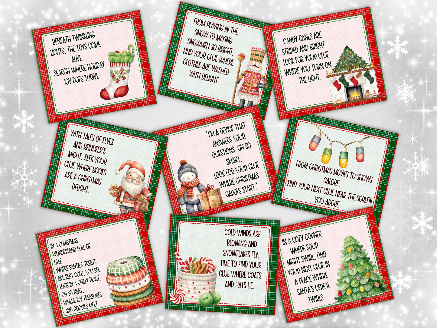 Xmas Scavenger Hunt Activity | Indoor Scavenger Hunt | Christmas Elf Scavenger Hunt | Christmas Printable Games For Kids | Games And Puzzles-Christmas -TheHustlingCatLady-Party Games