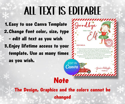 Letter from Elf pack, elf arrival letter, elf return letter, elf goodbye letter, Elf is back letter, From the desk of Santa Claus, Canva-Christmas -TheHustlingCatLady-Stickers, Labels & Tags