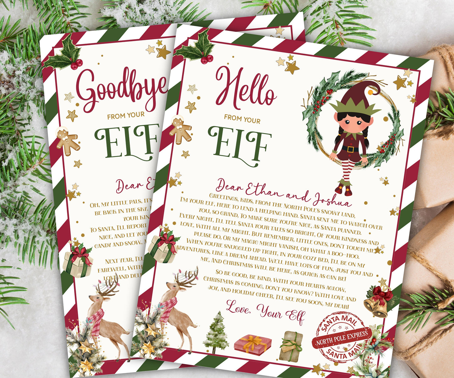 Elf Arrival | Elf Accessories | Elf Kit | Elf Postcard | Elf Box | Elf Props | Christmas Elf | Elf Antics I Elf Arrival Letter I Elf arrive-Christmas -TheHustlingCatLady-Templates