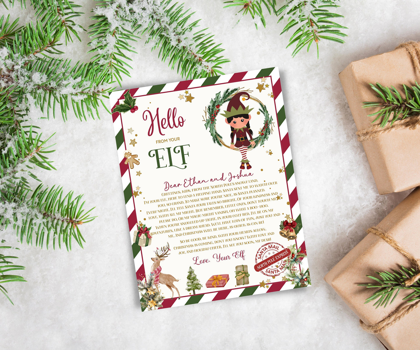 Elf Arrival | Elf Accessories | Elf Kit | Elf Postcard | Elf Box | Elf Props | Christmas Elf | Elf Antics I Elf Arrival Letter I Elf arrive-Christmas -TheHustlingCatLady-Templates