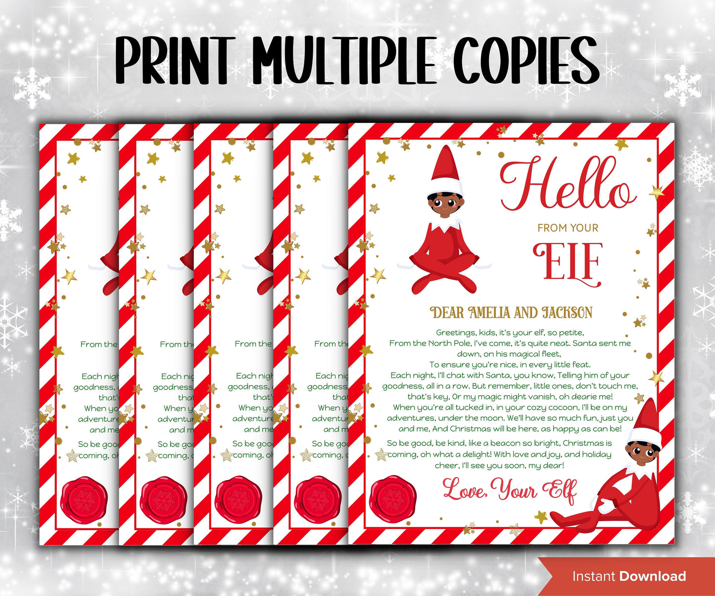 Christmas Activities, Elf Accessories, Elf Arrival Letter, Elf Kit 2023, Elf Activity Kit, Printable Elf Letter, Elf Christmas Kit-Christmas -TheHustlingCatLady-Stickers, Labels & Tags