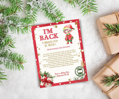 Editable Elf Arrival Letter, Christmas Elf Welcome Letter, Festive Season Celebration Letter, Printable Template, Elf Arrival Letter,-Christmas -TheHustlingCatLady-Stickers, Labels & Tags