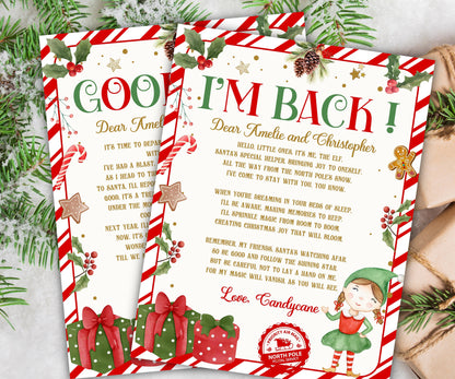 Editable Elf Arrival Letter, Return Letter, Christmas Elf, I'm Back, Elf Welcome, Christmas Elf Letter, From Your Elf, Printable Template-Christmas -TheHustlingCatLady-Calendars & Planners