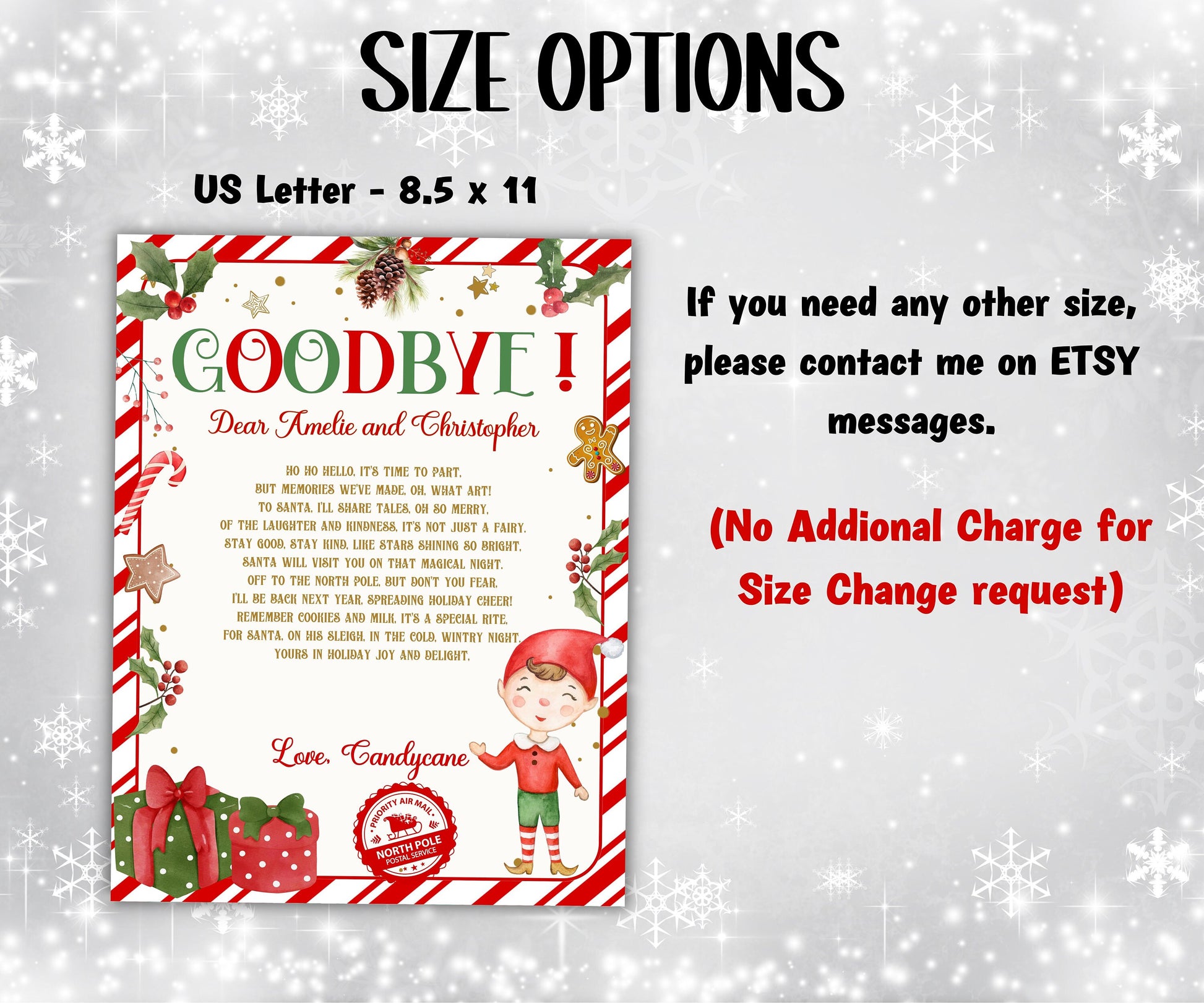 Elf Arrival | 30 Days Of Christmas | Elf Postcard | Elf Antics | Pre-Planned Elf Props | elf arrival letter I elf return letter I goodbye-Christmas -TheHustlingCatLady-Templates