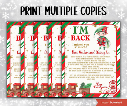 Baby elf, I'm back elf letter, kids teens elf letter, elf welcome letter, Christmas Elf letter, Printable elf letter, elf staging, santa-Christmas -TheHustlingCatLady-Templates