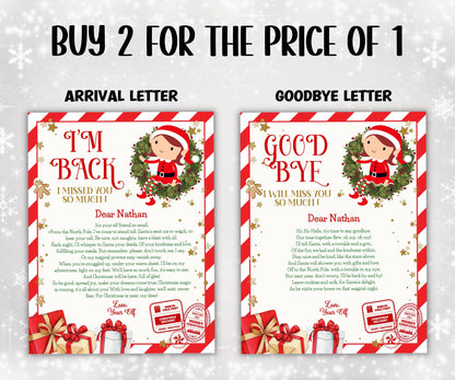 Elf Christmas Kit, Welcome Back Elf, Elf Arrival Box, Christmas Activities, Printable Elf, I’m back, elf arrival, return letter, goodbye-Christmas -TheHustlingCatLady-Templates