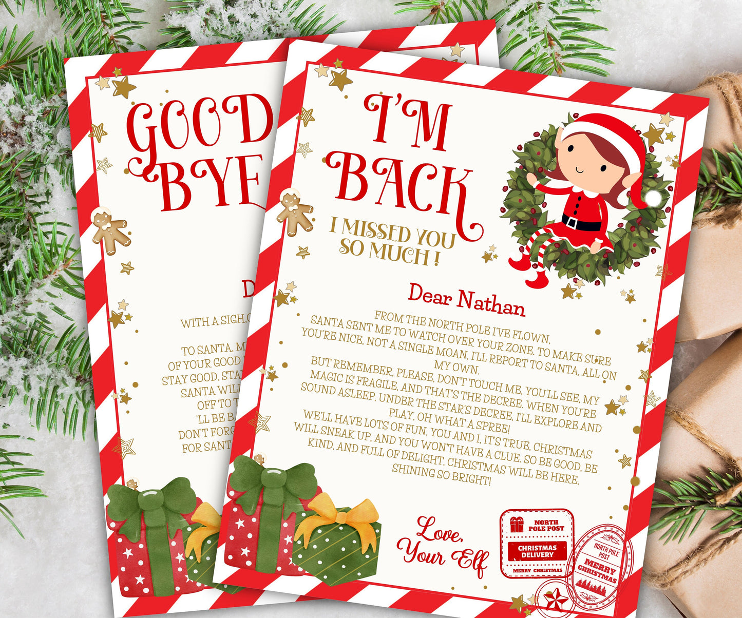 Elf Arrival Letter | Elf Accessories | Elf Kit | Elf Postcard | Elf Box | Elf Props | Christmas Elf | Elf Antics I elf welcome letter, teens-Christmas -TheHustlingCatLady-Templates