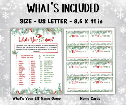 What's Your Elf name, Elf name board sign, Elf name generator, Christmas activities, Holiday party games, Elf name tag game, Kids Christmas-Christmas -TheHustlingCatLady-Stickers, Labels & Tags