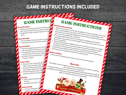 Friendly Family Feud Quiz I Trivia Quiz Christmas Game | Holiday Family Friendly Feud Game | Printable Christmas Game | Fun Christmas Feud-Christmas -TheHustlingCatLady-Party Games