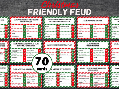 Friendly Family Feud Quiz I Trivia Quiz Christmas Game | Holiday Family Friendly Feud Game | Printable Christmas Game | Fun Christmas Feud-Christmas -TheHustlingCatLady-Party Games