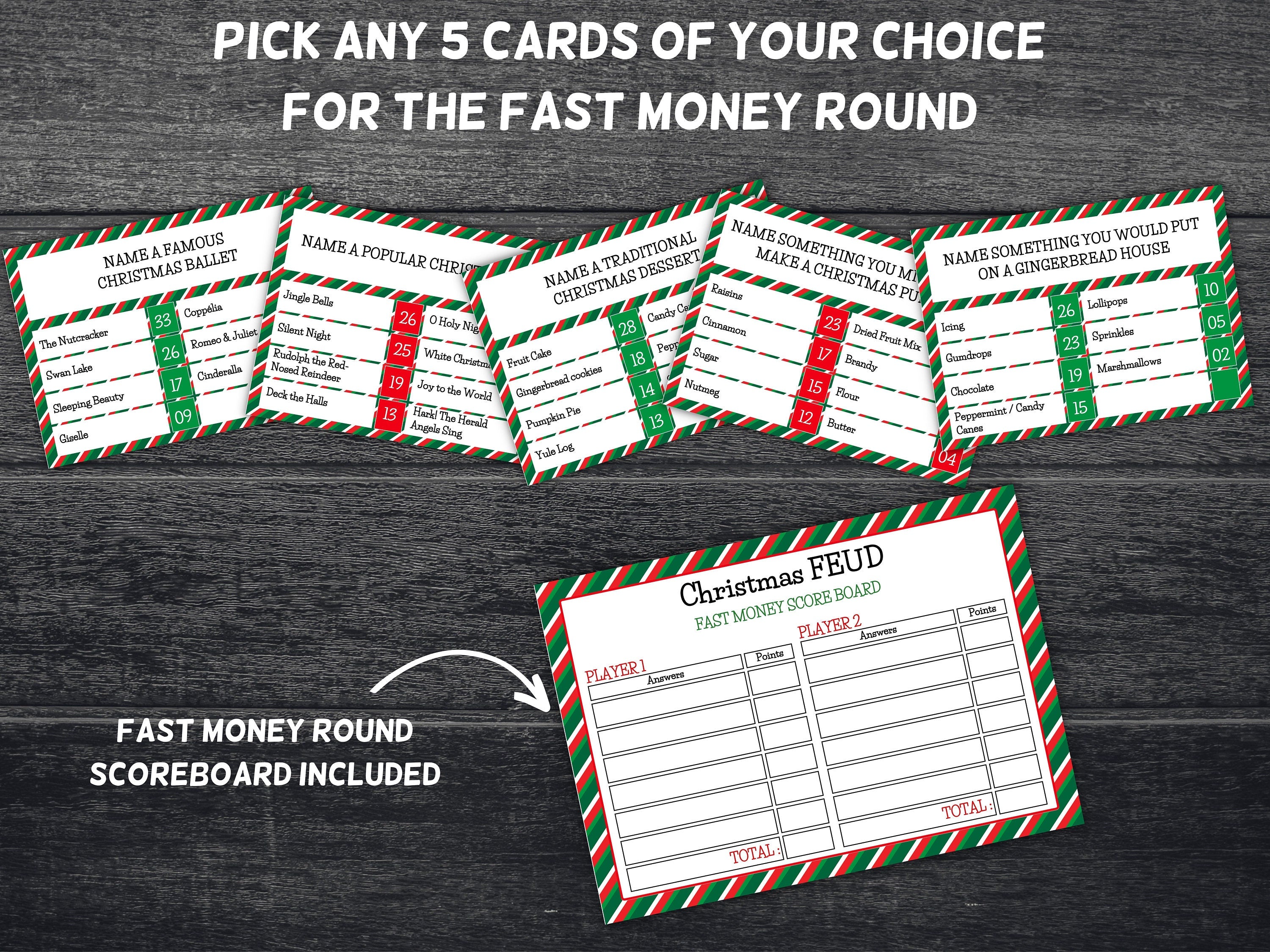 Friendly Family Feud Quiz | Holiday Friendly Feud Game | Christmas Feud | Printable Christmas Game | Fun Christmas Game | Christmas Trivia-Christmas -TheHustlingCatLady-Party Games