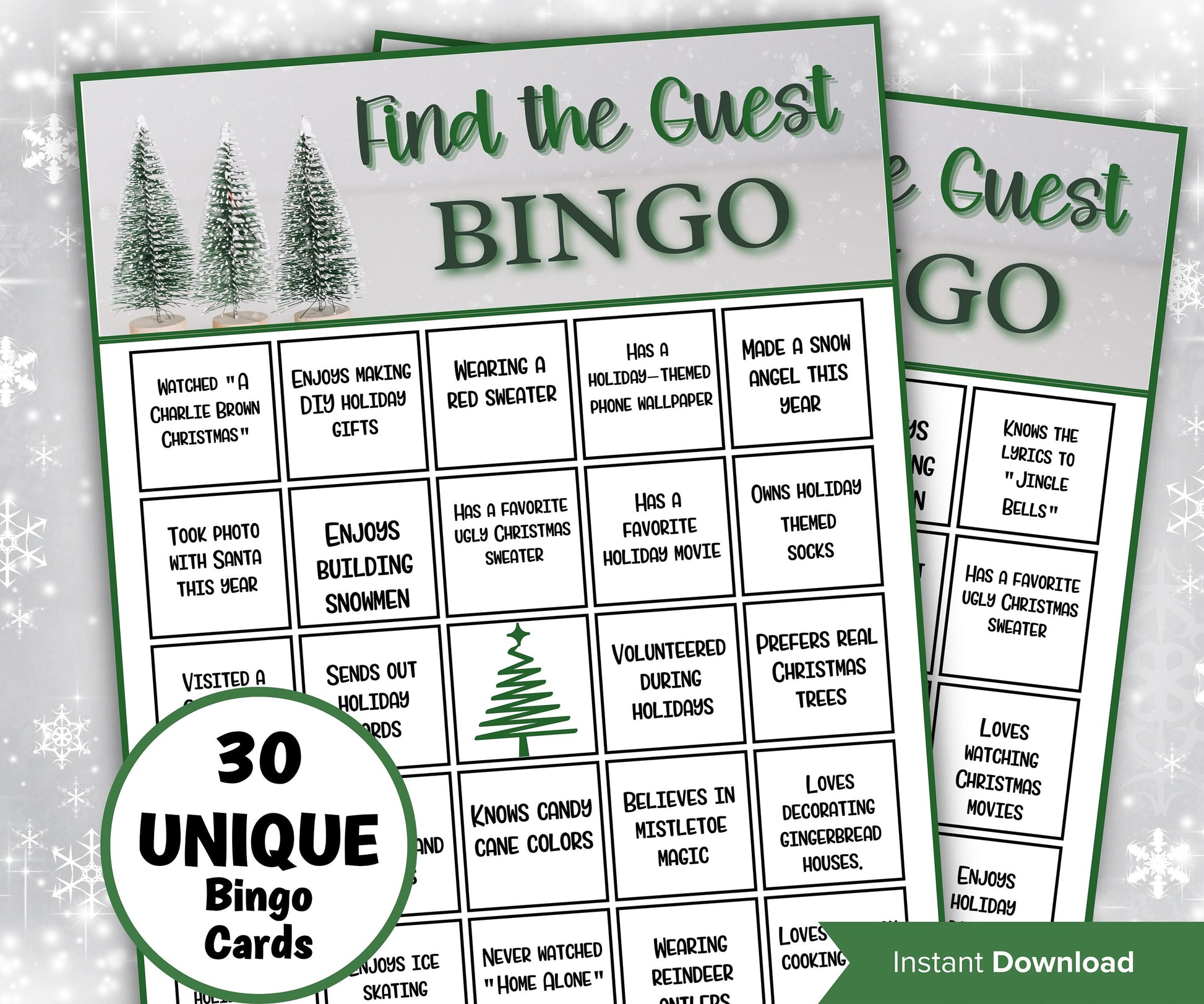 Christmas Find The Guest Game | Christmas Bingo | Find The Guest Bingo Game | Human Bingo | Office Party Game | Find Someone Who I Xmas game-Christmas -TheHustlingCatLady-Party Games