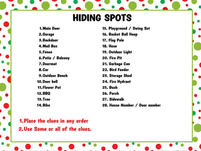 Outdoor Christmas Scavenger Hunt | Christmas Gift Tags | Games And Puzzles | Candy Cane Treasure Hunt | Christmas Treasure I Santa Treasure-Christmas -TheHustlingCatLady-Party Games