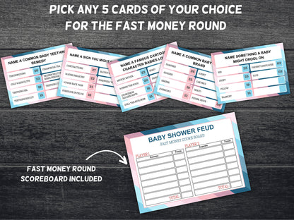 Baby Shower Feud Baby Family Feud Baby Shower Game | Printable Minimalist Baby Shower Game | Baby Shower Group Game | Family Feud Quiz