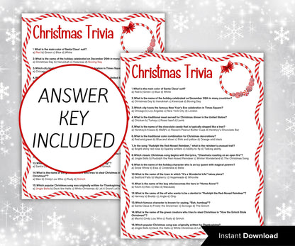 Trivia Printable I Fun Christmas Trivia Game | Christmas Trivia Bundle | Christmas Printable Game | Christmas Games For Kids | Family Games-Christmas -TheHustlingCatLady-Party Games