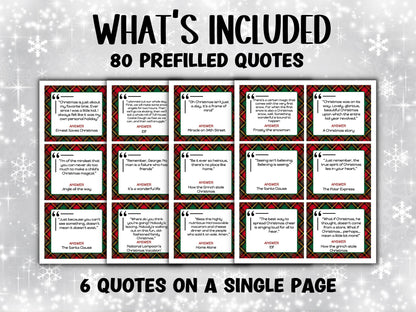 Adult Christmas I Name the Christmas Movie Game I Office Coworkers Game I Festive Brunch Ideas I Office Trivia Night I Printable Xmas Party-Christmas -TheHustlingCatLady-Party Games