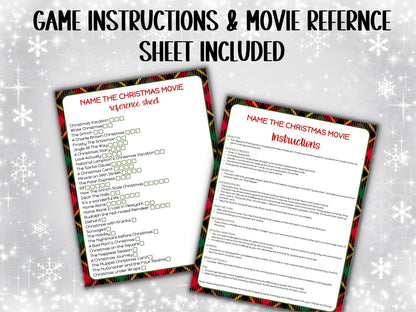 Adult Christmas I Name the Christmas Movie Game I Office Coworkers Game I Festive Brunch Ideas I Office Trivia Night I Printable Xmas Party-Christmas -TheHustlingCatLady-Party Games