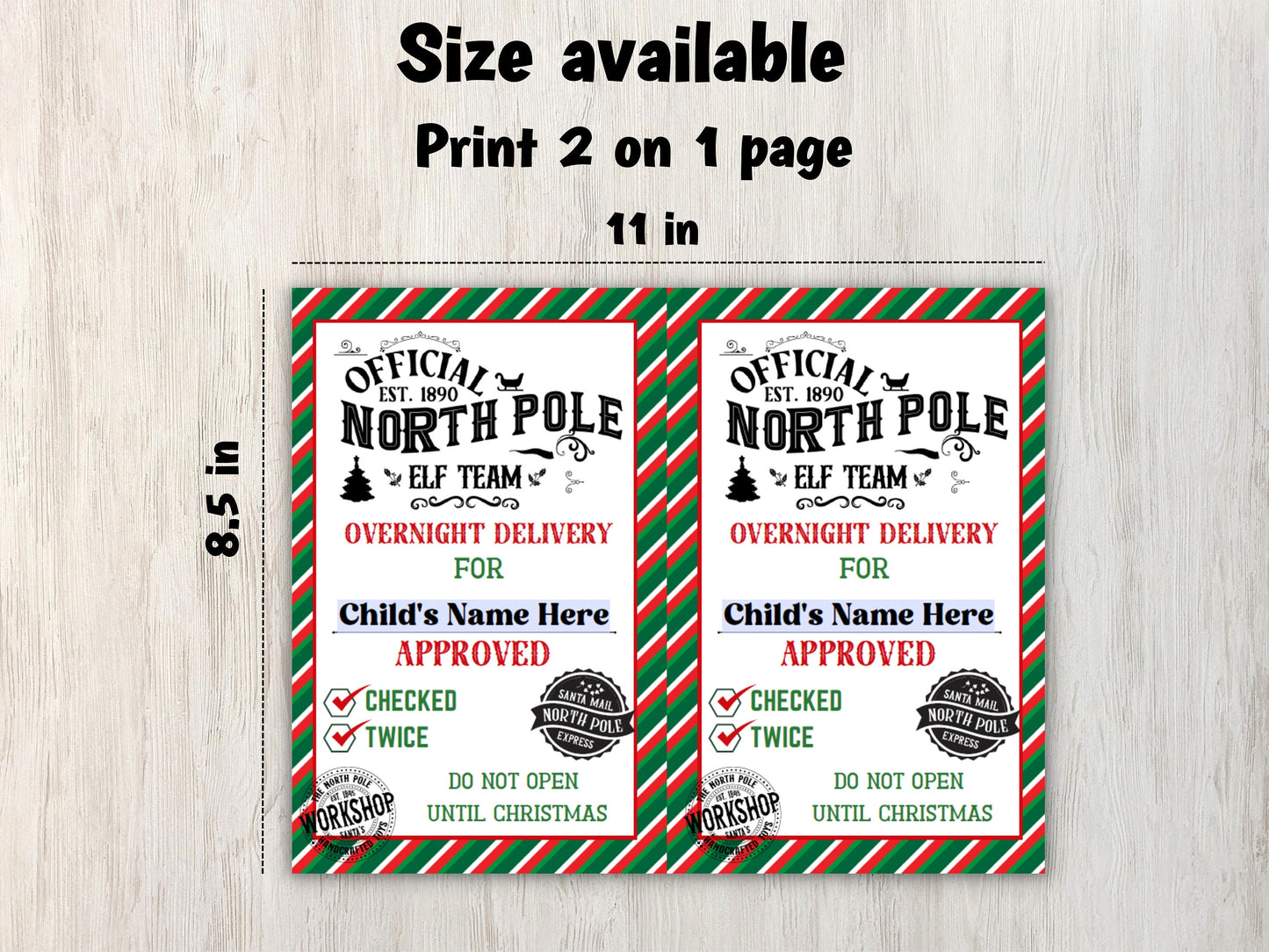 Elf Mail | Elf Mischief | Sleigh Mail Label | Elf Arrival I editable Christmas Gift Labels I Editable Elf Shipping Label Template 5.5X8.5-Christmas -TheHustlingCatLady-Stickers, Labels & Tags