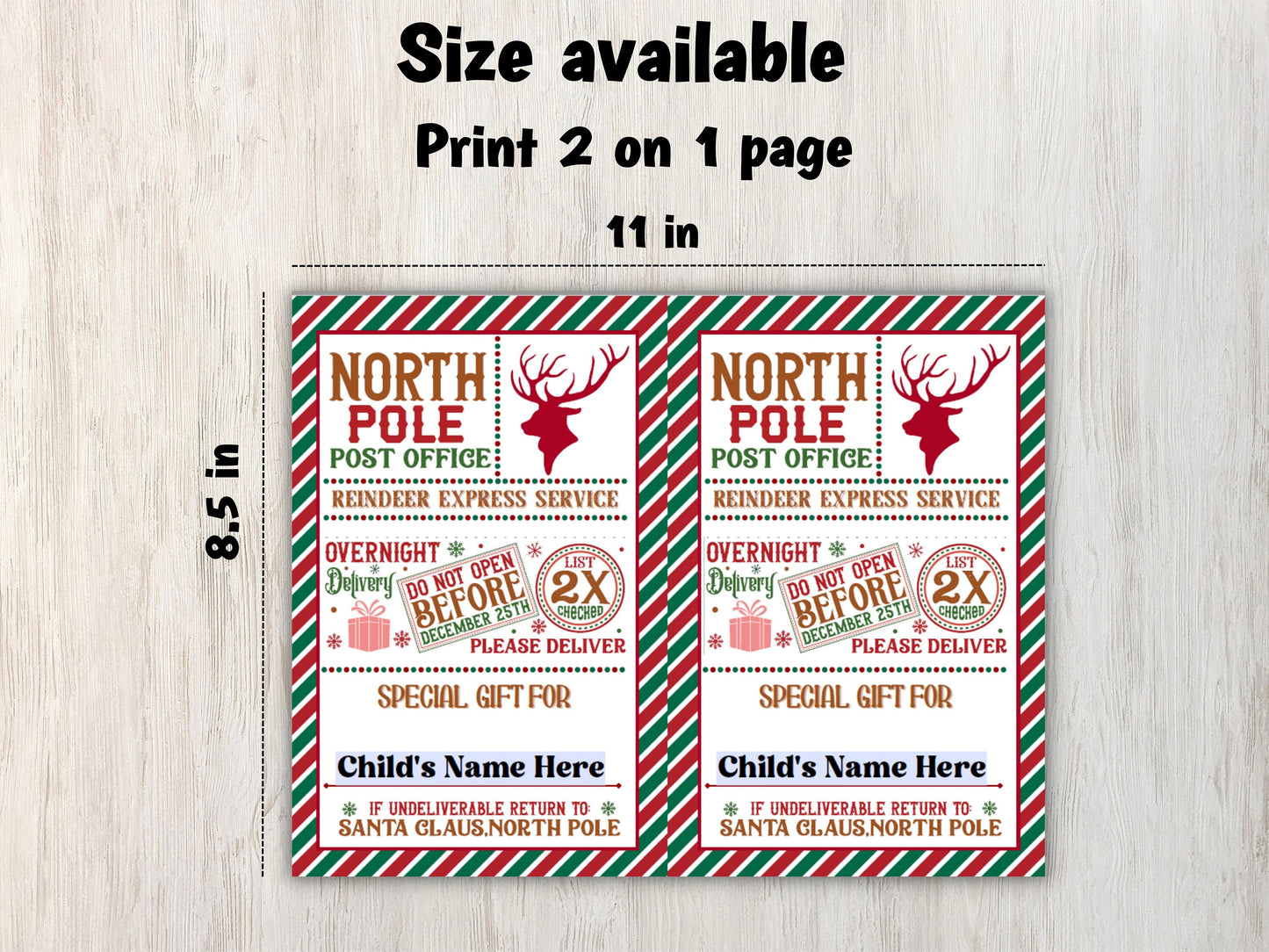 Elf Arrival I editable Christmas Gift Labels I Editable Elf Shipping Label Template 5.5X8.5 I Elf Mail | Elf Mischief I Sleigh Mail Label-Christmas -TheHustlingCatLady-Stickers, Labels & Tags