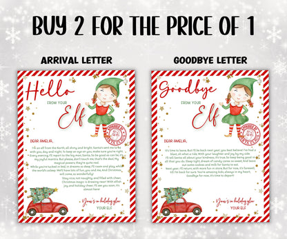 Letter from Elf pack, elf arrival letter, elf return letter, elf goodbye letter, Elf is back letter, From the desk of Santa Claus, Canva-Christmas -TheHustlingCatLady-Stickers, Labels & Tags