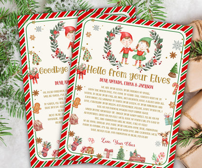 Naughty Girl Elf, Boy Elf shenanigans, two elves letter, two elfs, I'm back elf letter, baby elf, kids teens, christmas elf activity-Christmas -TheHustlingCatLady-Templates