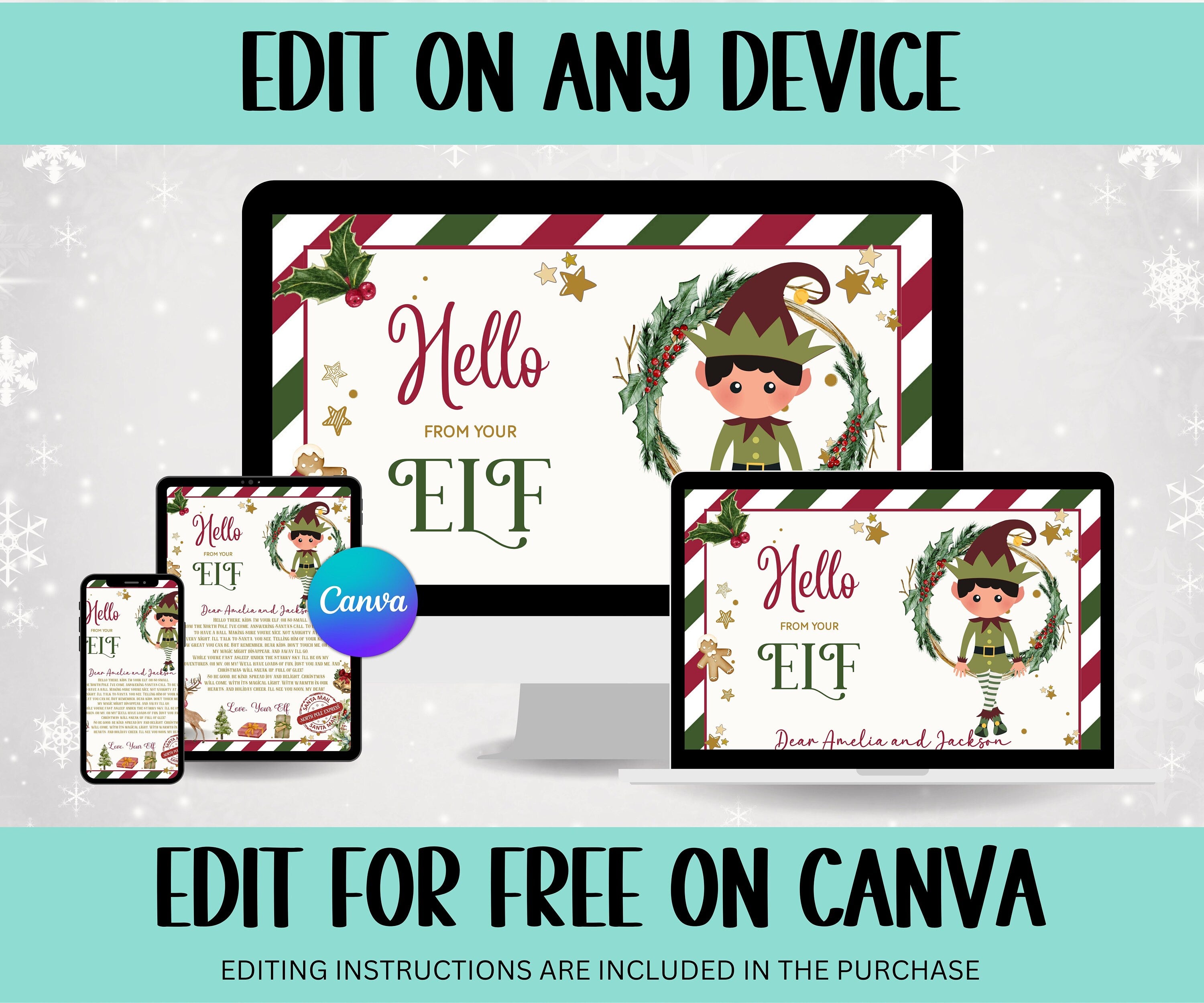 Elf Props | Elf Box | I'M Back | Elf Kit | Elf Mischief | Elf Arrival | Elf Welcome Back | Christmas Elf | Christmas ActivitiesI Elf 2023-Christmas -TheHustlingCatLady-Calendars & Planners