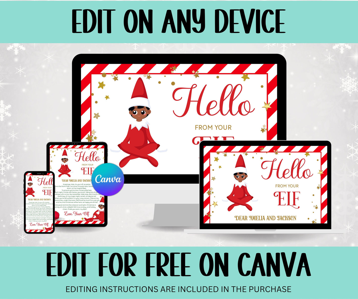 Christmas Activities, Elf Accessories, Elf Arrival Letter, Elf Kit 2023, Elf Activity Kit, Printable Elf Letter, Elf Christmas Kit-Christmas -TheHustlingCatLady-Stickers, Labels & Tags