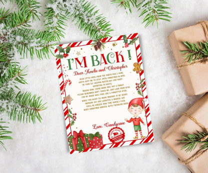 Elf Arrival | 30 Days Of Christmas | Elf Postcard | Elf Antics | Pre-Planned Elf Props | elf arrival letter I elf return letter I goodbye-Christmas -TheHustlingCatLady-Templates