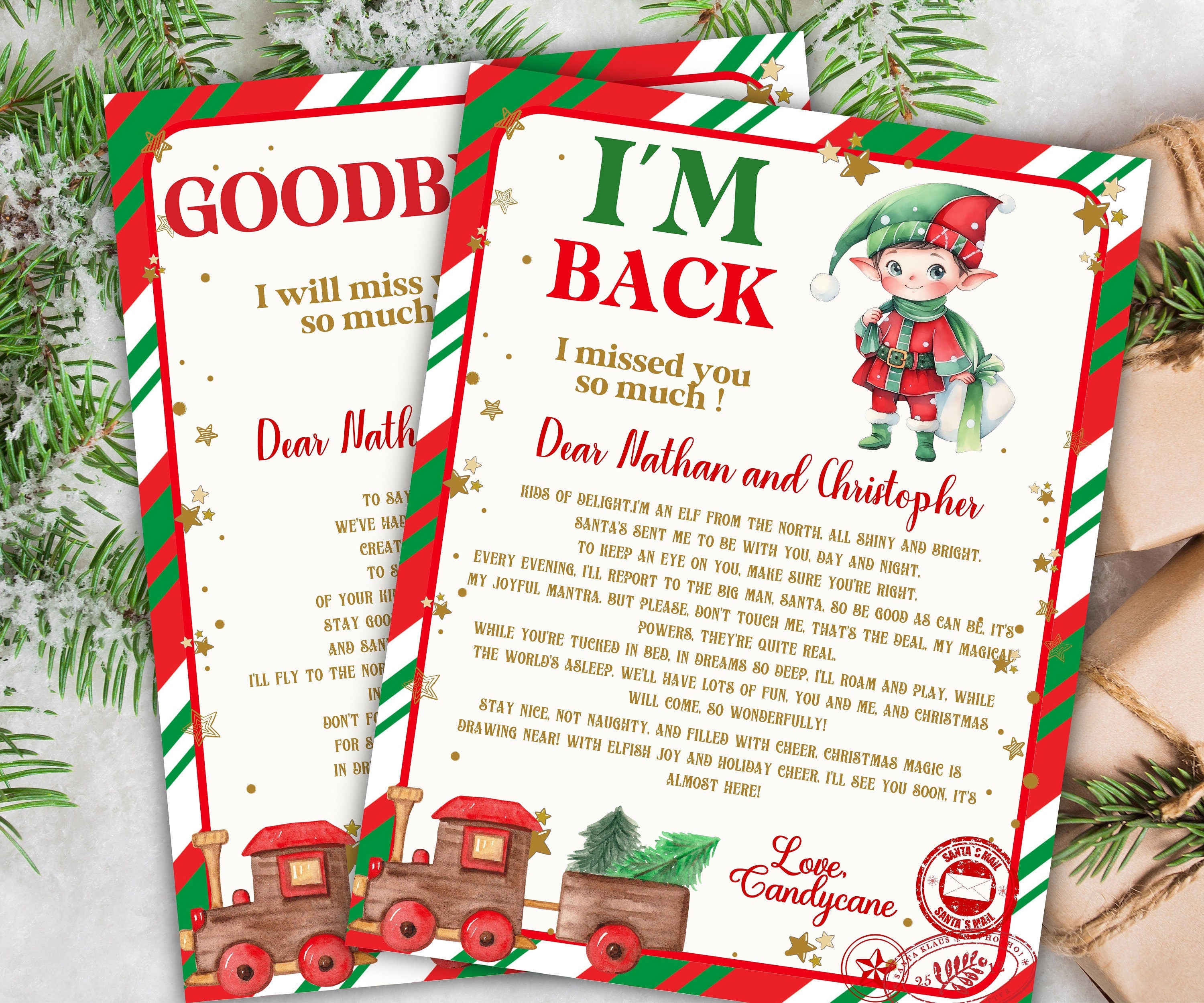 Baby elf, I'm back elf letter, kids teens elf letter, elf welcome letter, Christmas Elf letter, Printable elf letter, elf staging, santa-Christmas -TheHustlingCatLady-Templates