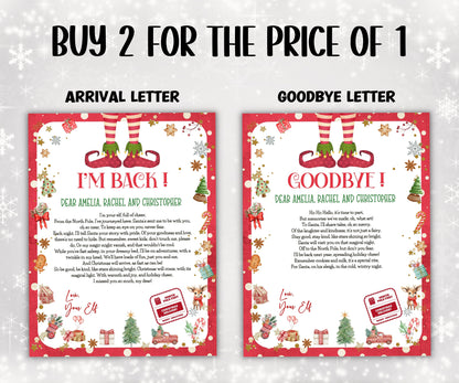 Editable Elf Feet, Arrival Letter, Return Letter, Christmas Elf, I'm Back, Elf Welcome, Christmas Elf, Letter From Your Elf Printable-Christmas -TheHustlingCatLady-Calendars & Planners