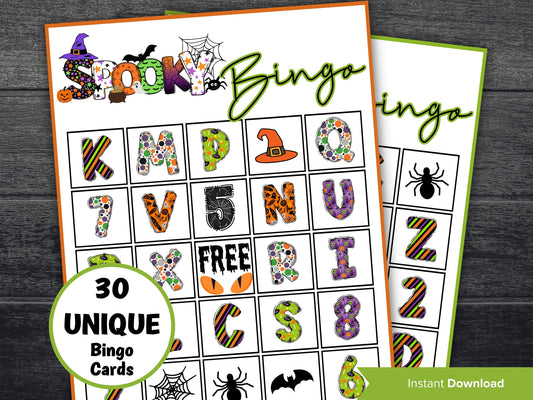 Halloween Bingo | Kids Halloween Activities | Halloween Classroom Activity | Instant Printable Fun Party Game | Kids Halloween Party Games-Halloween Printables -TheHustlingCatLady-Party Games