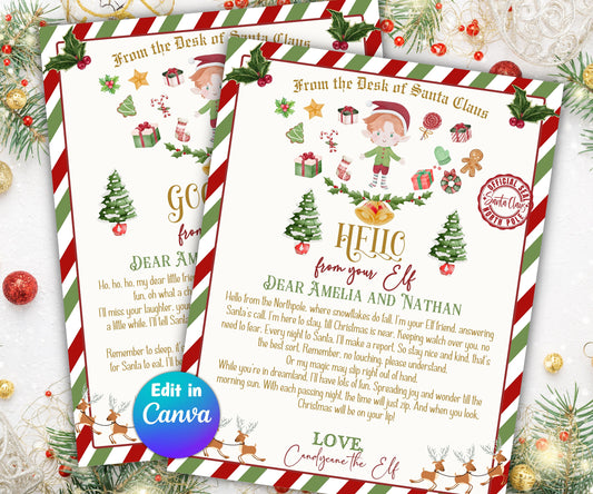 christmas elf activity, Naughty Girl Elf, Boy Elf shenanigans, two elves letter, two elfs, I'm back elf letter, baby elf, kids teens letter-Christmas -TheHustlingCatLady-Templates