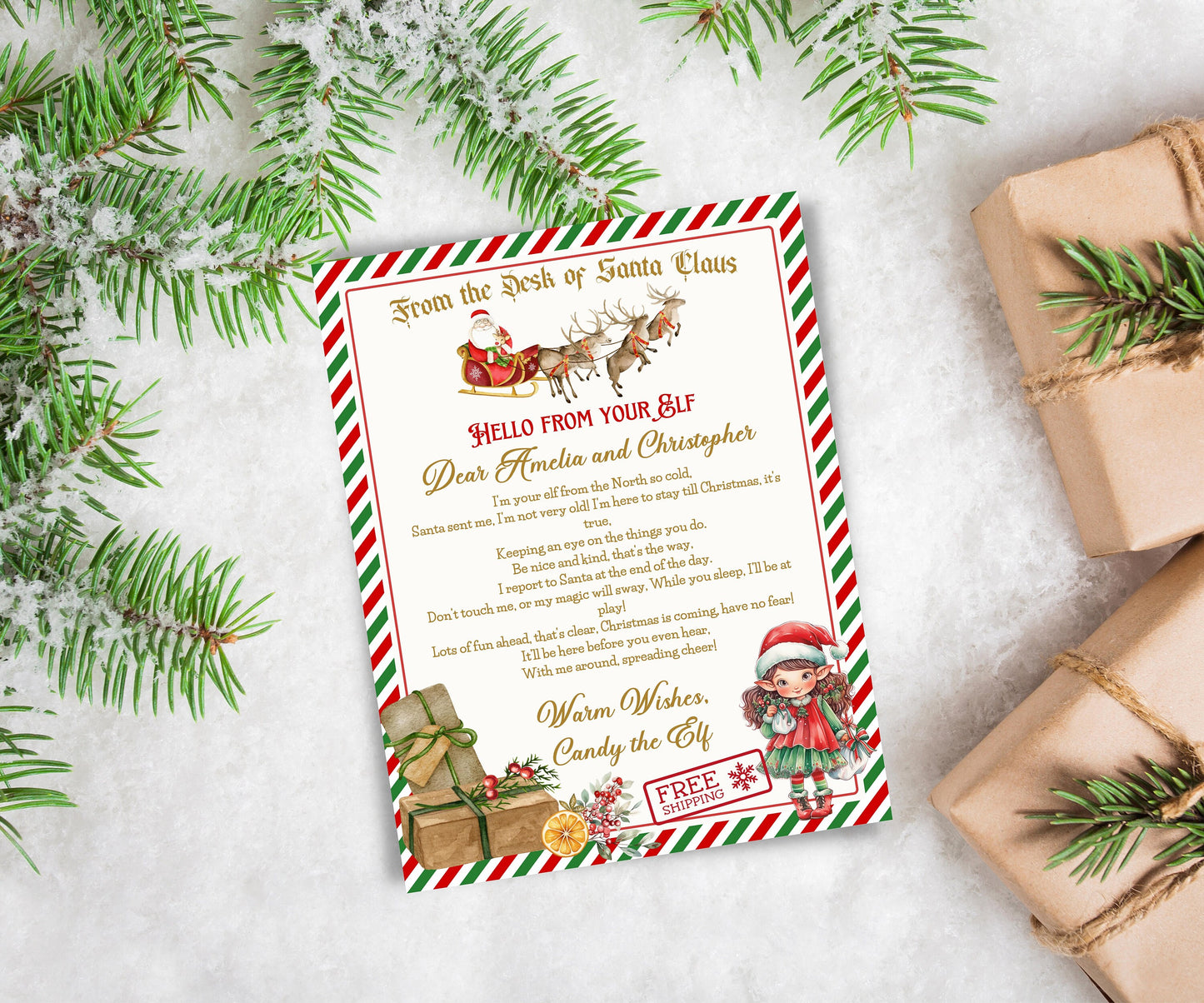 Elf Christmas Activities, Elf Accessories, Elf Arrival Letter, Elf Kit 2023, Elf Activity Kit, Printable Elf Letter, Editable Elf note-Christmas -TheHustlingCatLady-Stickers, Labels & Tags