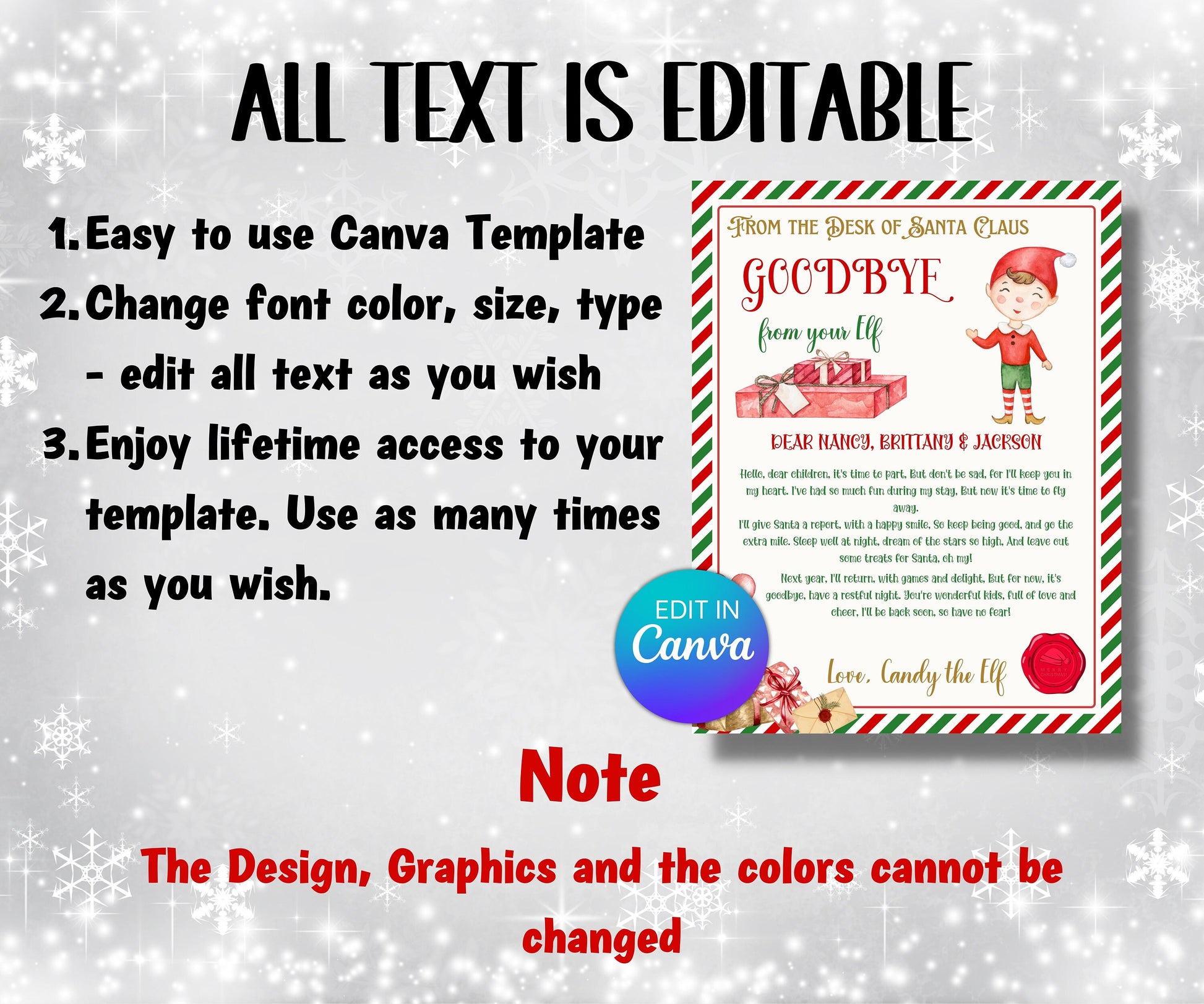 Editable Elf Arrival Letter, Christmas Elf Welcome Letter, Festive Season Celebration Letter, Printable Template, Elf Arrival Letter,-Christmas -TheHustlingCatLady-Stickers, Labels & Tags