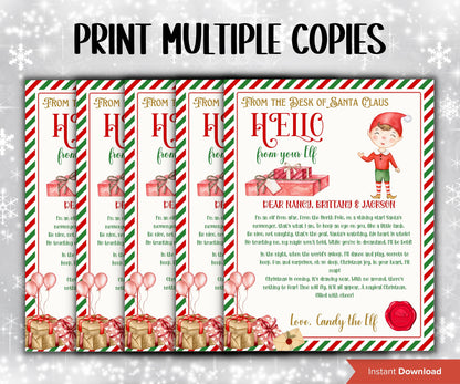 Editable Elf Arrival Letter, Christmas Elf Welcome Letter, Festive Season Celebration Letter, Printable Template, Elf Arrival Letter,-Christmas -TheHustlingCatLady-Stickers, Labels & Tags