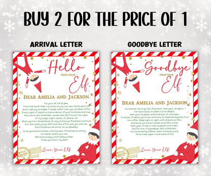 Elf Is back Letter from Elf pack, elf arrival letter, elf return letter, elf goodbye letter, From the desk of Santa Claus, Canva