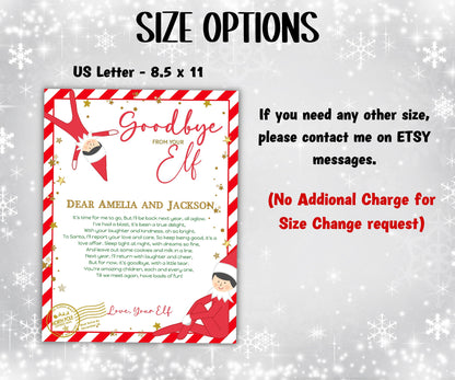 Elf Is back Letter from Elf pack, elf arrival letter, elf return letter, elf goodbye letter, From the desk of Santa Claus, Canva