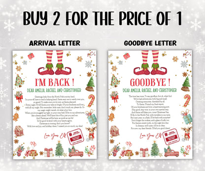 I'm back Elf letter, Hello from elf, Elf Arrival letter, from elf, Christmas elf letter, to kids, from elf, Digital Editable, I'm back elf-Christmas -TheHustlingCatLady-Templates