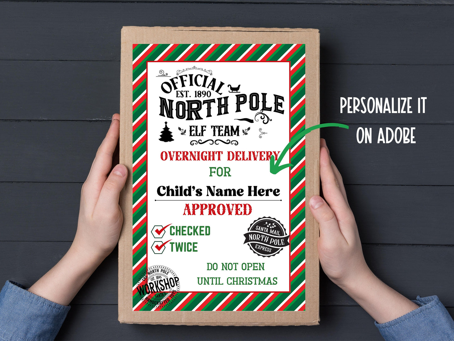 Elf Mail | Elf Mischief | Sleigh Mail Label | Elf Arrival I editable Christmas Gift Labels I Editable Elf Shipping Label Template 5.5X8.5-Christmas -TheHustlingCatLady-Stickers, Labels & Tags