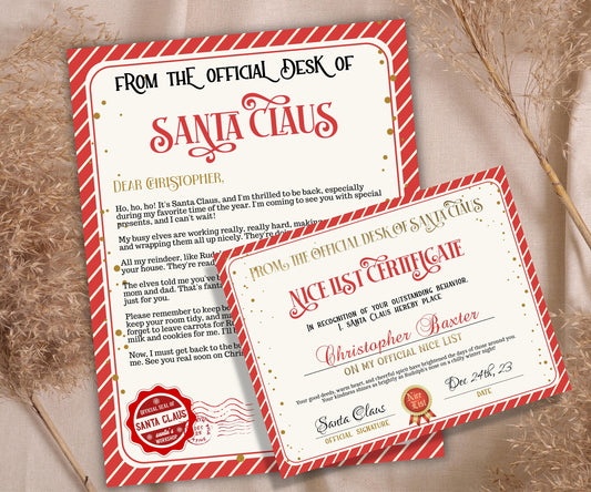 Personalized Letters From Santa | Santa Claus Letter | North Pole Letter | Christmas Letter | Editable Santa Letter I Holiday santa letter-Christmas -TheHustlingCatLady-Party Games