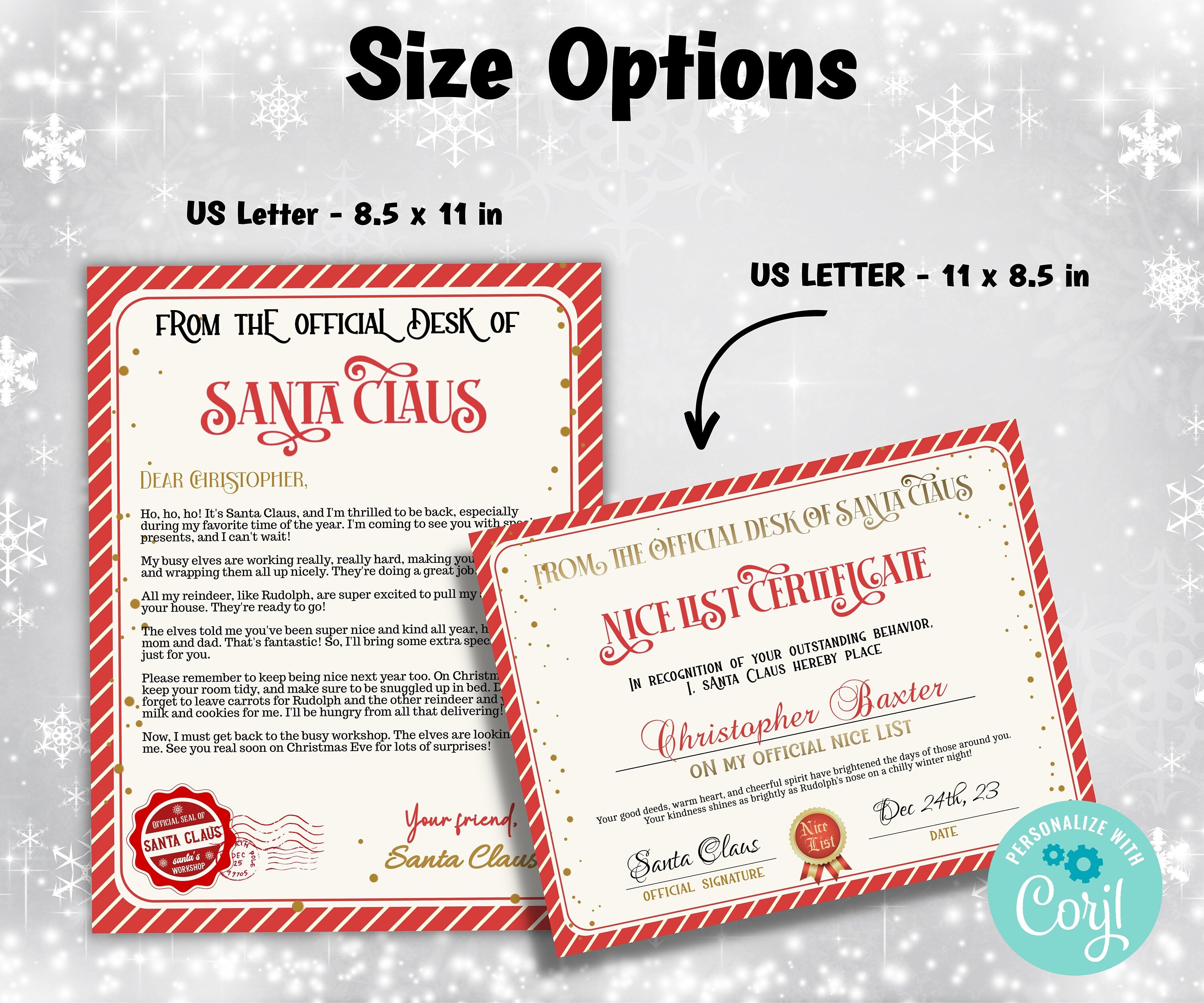 Personalized Letters From Santa | Santa Claus Letter | North Pole Letter | Christmas Letter | Editable Santa Letter I Holiday santa letter-Christmas -TheHustlingCatLady-Party Games