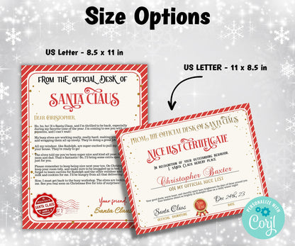 Personalized Letters From Santa | Santa Claus Letter | North Pole Letter | Christmas Letter | Editable Santa Letter I Holiday santa letter-Christmas -TheHustlingCatLady-Party Games