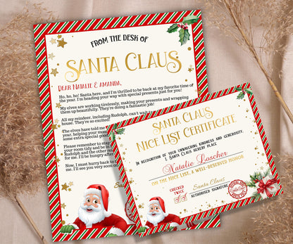 Santa Claus Letter, Editable Santa List, Official Nice List, Kids xmas activities, Santa letter Package, Holiday Printables, Santa Letter-Christmas -TheHustlingCatLady-Party Games