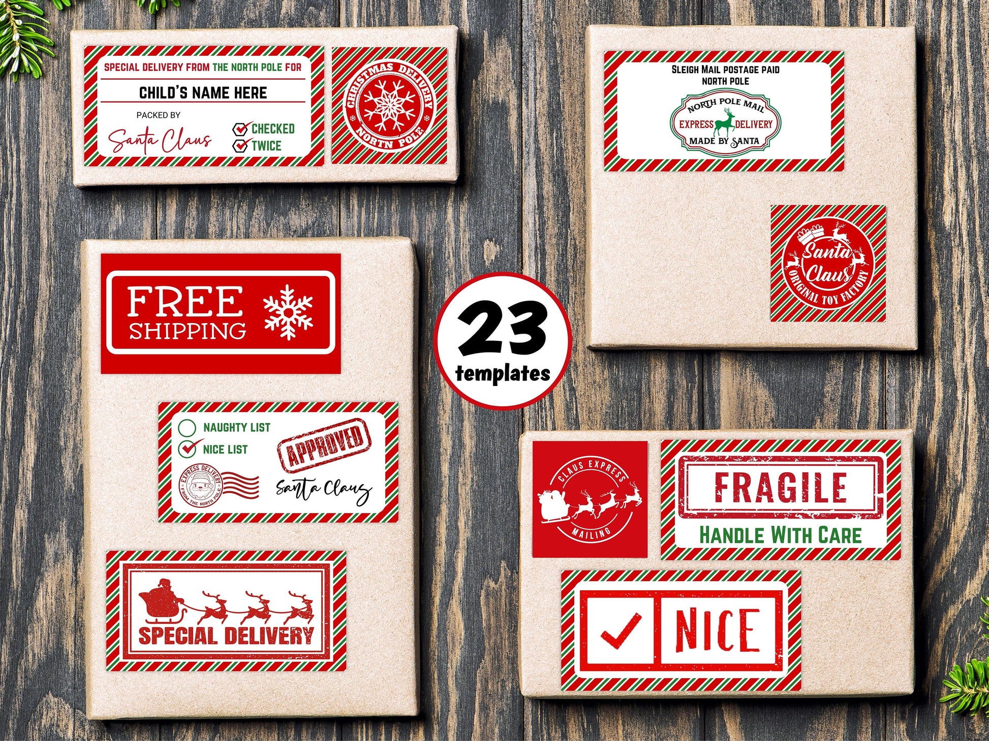 North Pole Shipping Label I Sleigh Mail Label | Elf Mail | Christmas Elves | Santa Mail | Christmas Gift Labels | Elf Delivery | Seals-Christmas -TheHustlingCatLady-Stickers, Labels & Tags