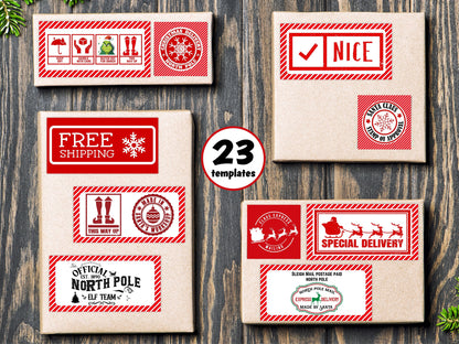 Christmas Gift Labels I North Pole Shipping Label I Sleigh Mail Label | Elf Mail | Christmas Elves | Santa Mail | Elf Delivery | Seals-Christmas -TheHustlingCatLady-Stickers, Labels & Tags